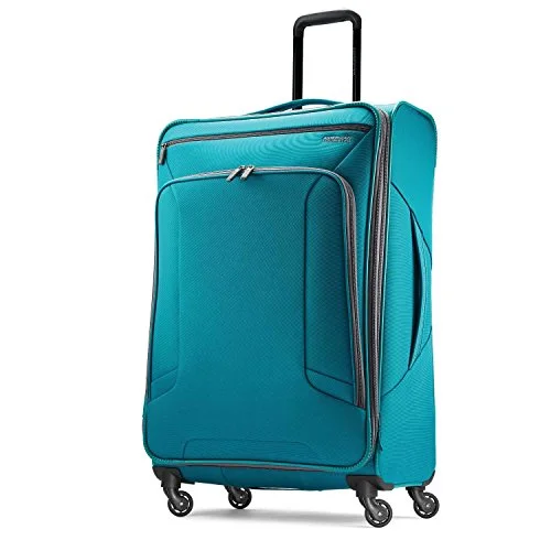 Suitcase with foldable shell-American Tourister 4 Kix Spinner 28, Teal