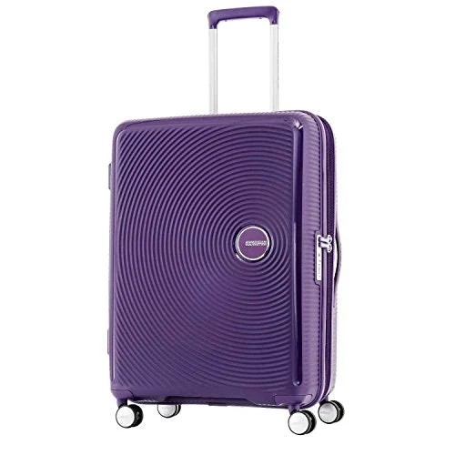 Suitcase with quick-access design-American Tourister Curio Spinner Hardside 20, Purple