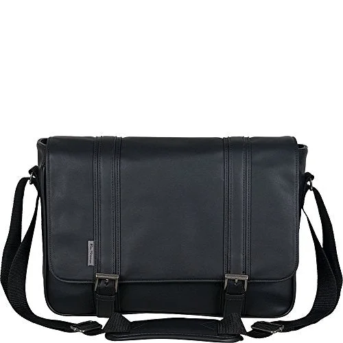 Crossbody with wave design-Ben Sherman Luggage Sharply Curved Crossbody 15" Laptop Messenger Bag (Midnight