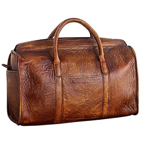 Duffle Bags for contemporary-Berchirly Mens Genuine Leather Travel Duffle Bag Sports Outdoor Luggage