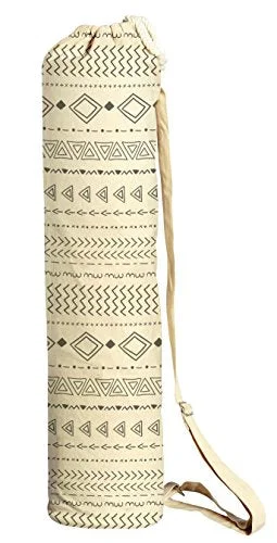 Suitcase with extra strength-Black And White Tribal Printed Canvas Yoga Mat Bags Carriers Was_41