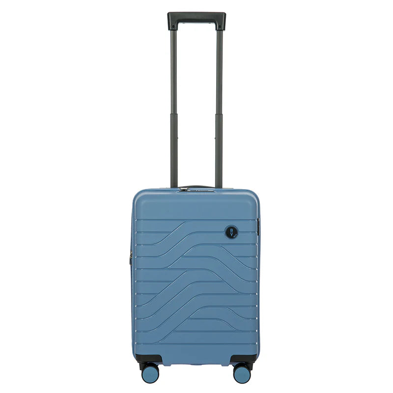 Suitcase with weatherproof shell-Bric's B/Y Ulisse 21" Expandable Spinner Grey Blue