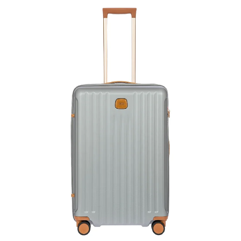 Suitcase for winter vacations-Bric's Capri 27" Spinner Expandable - Silver