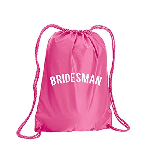 Suitcase with protective shell-Bridesman Cinch Pack In Hot Pink - Large 17X20