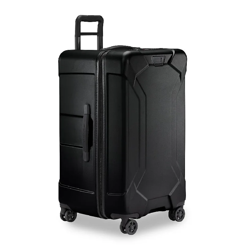 Suitcase for winter vacations-Briggs & Riley Torq QUT228SP-74 Medium Trunk Spinner Stealth