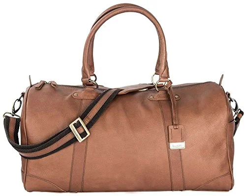 Duffle Bags for communal living-Bugatti Perreira Duffle Bag Leather (Brown)