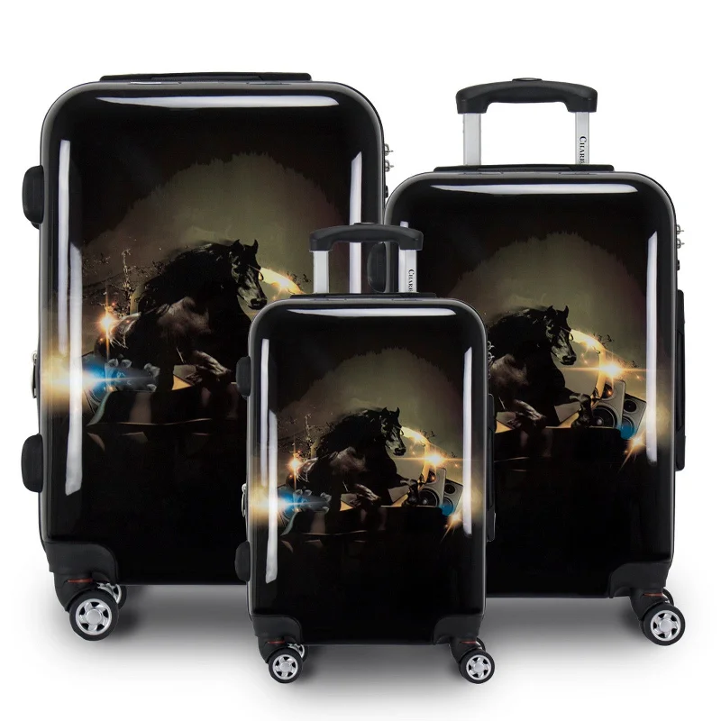 Suitcase for tropical trips-Chariot Stallion 3-Piece Hardside Expandable Spinner Luggage Set