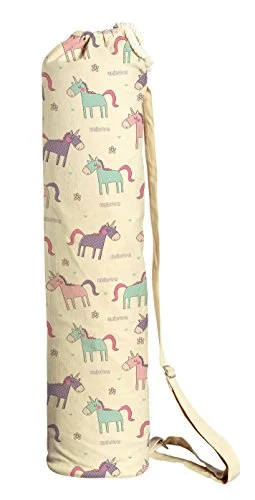 Suitcase for outdoor use-Cute Unicorn Pattern-2 Printed Canvas Yoga Mat Bags Carriers Was_41