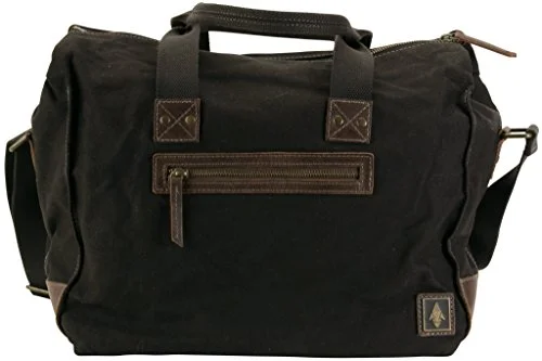 Duffle Bags for shared spaces-Damndog Under Gear Box Canvas 15" Duffle Bag - Tar Black