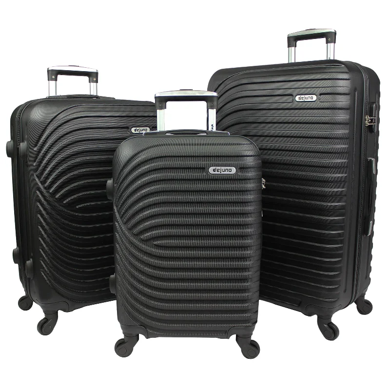 Suitcase with sturdy stitching-Dejuno Craft Hardside 3-Piece Spinner Luggage Set