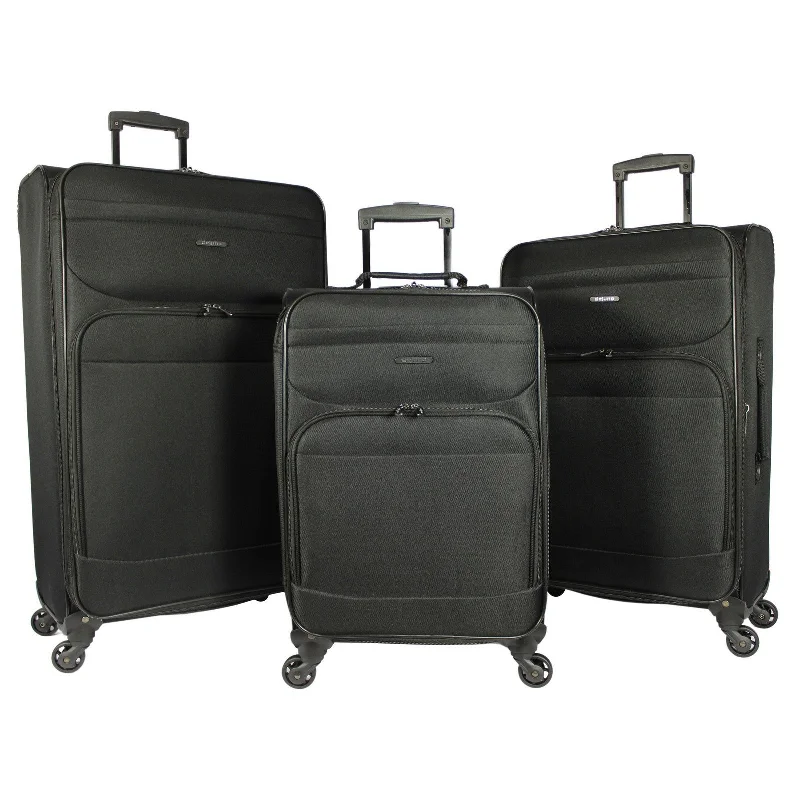 Suitcase for winter getaways-Dejuno Lisbon 3-Piece Lightweight Expandable Spinner Luggage Set