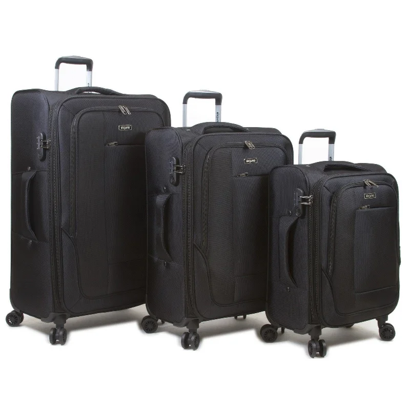 Suitcase with trendy designs-Dejuno Twilight Lightweight Nylon 3-Piece Spinner Luggage Set