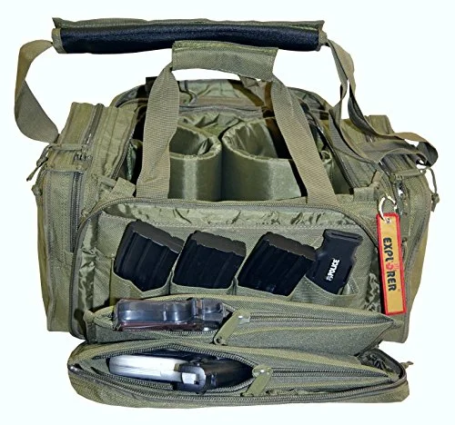 Suitcase for budget travelers-Explorer R2Od Large Padded Deluxe Tactical Rangemaster Gear Bag, 17 X 14 X 10-Inch