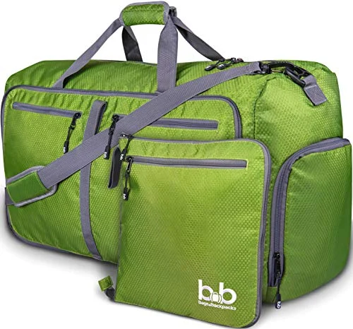 Extra Large Duffle Bag with Pockets - Travel Duffel Bag for Women and Men (Dark Green)