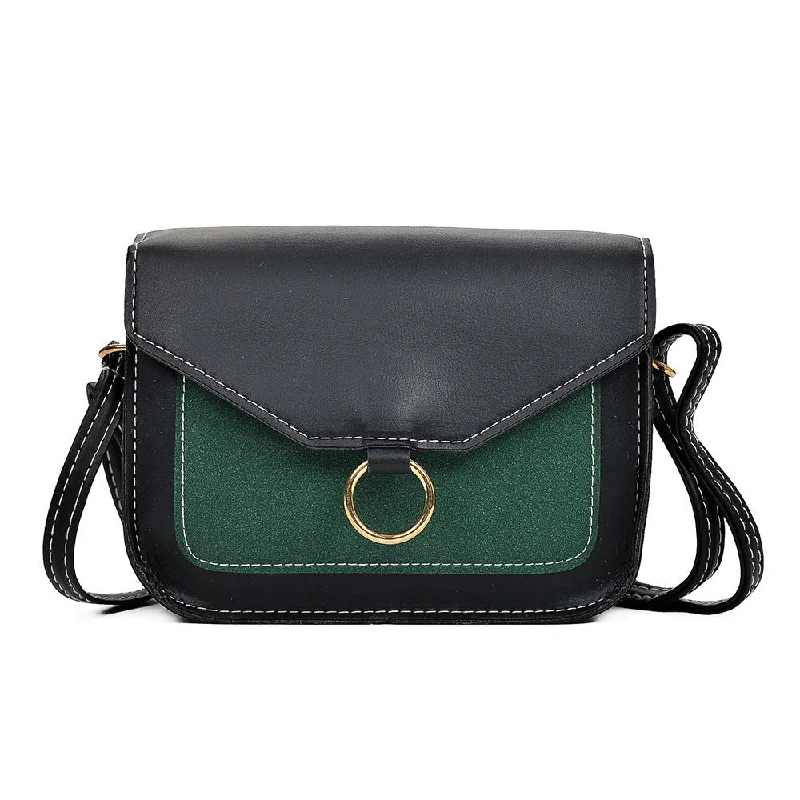 Crossbody for wet weather-Fashion Women Hit Color Leather Crossbody Bags Messenger Shoulder Bag