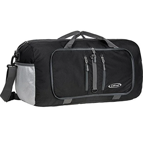 Duffle Bags for brands-G4Free Foldable Travel Duffle Bag Lightweight 22 Inch for Luggage, Sports, Gym(Black)