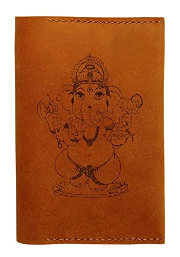 Suitcase for stylish travelers-Ganesh Design Handmade Genuine Leather Passport Holder Case Hlt_01