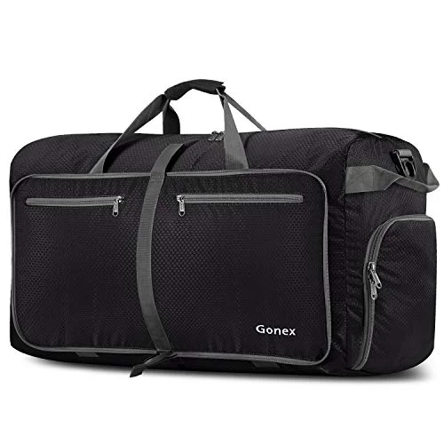 Duffle Bags for delivery drivers-Gonex 100L Packable Travel Duffle Bag, Extra Large Luggage Duffel (Black)