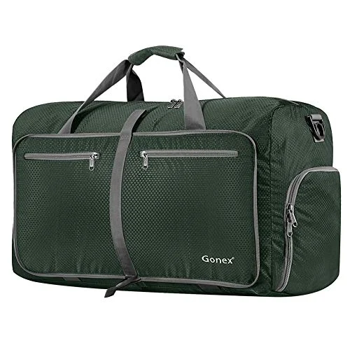 Gonex 80L Foldable Travel Duffle Bag for Luggage, Gym, Sport, Camping, Storage, Shopping Water