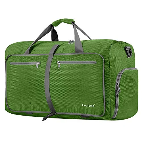 Duffle Bags for cargo-Gonex 80L Packable Travel Duffle Bag, Large Lightweight Luggage Duffel (Green)