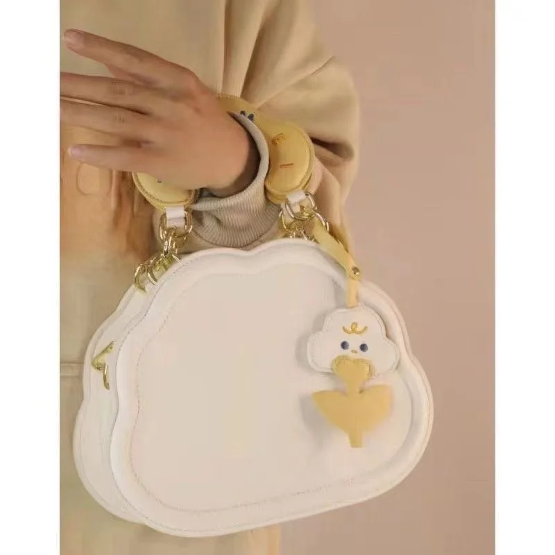 Crossbody with tech pocket-Guangzhou factory bag 2023 new crossbody bag cream cloud summer versatile handheld cute one-shoulder crossbody bag woman