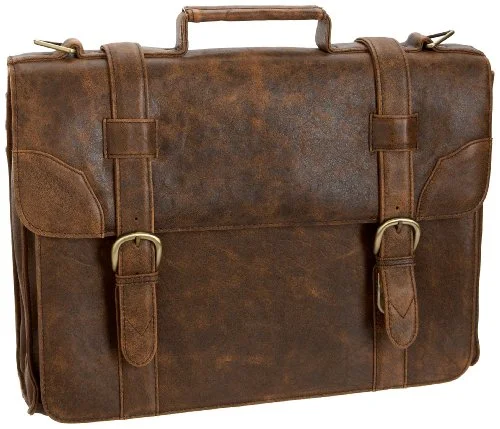 Suitcase for lightweight luggage-Hidesign By Scully Aerosquadron Brief Laptop Satchel Brief,Walnut,One Size