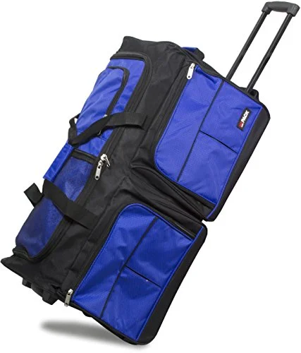 Duffle Bags for students-Hipack Carry-on Rolling Duffle Bag, Blue, 28-Inch