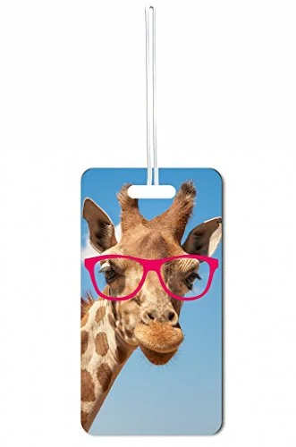 Suitcase for road travel-Hipster Giraffe Rosie Parker Inc. Double-Sided Luggage Tag