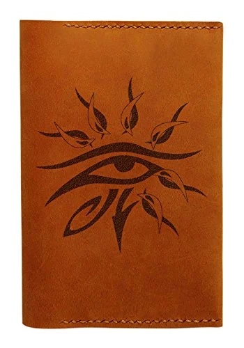 Suitcase with padded handles-Horus'S Eye Handmade Genuine Leather Passport Holder Case Hlt_01