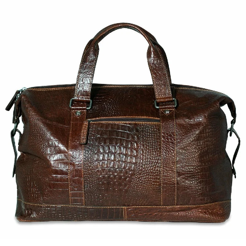 Duffle Bags for couriers-Jack Georges Hornback Croco Duffle Bag