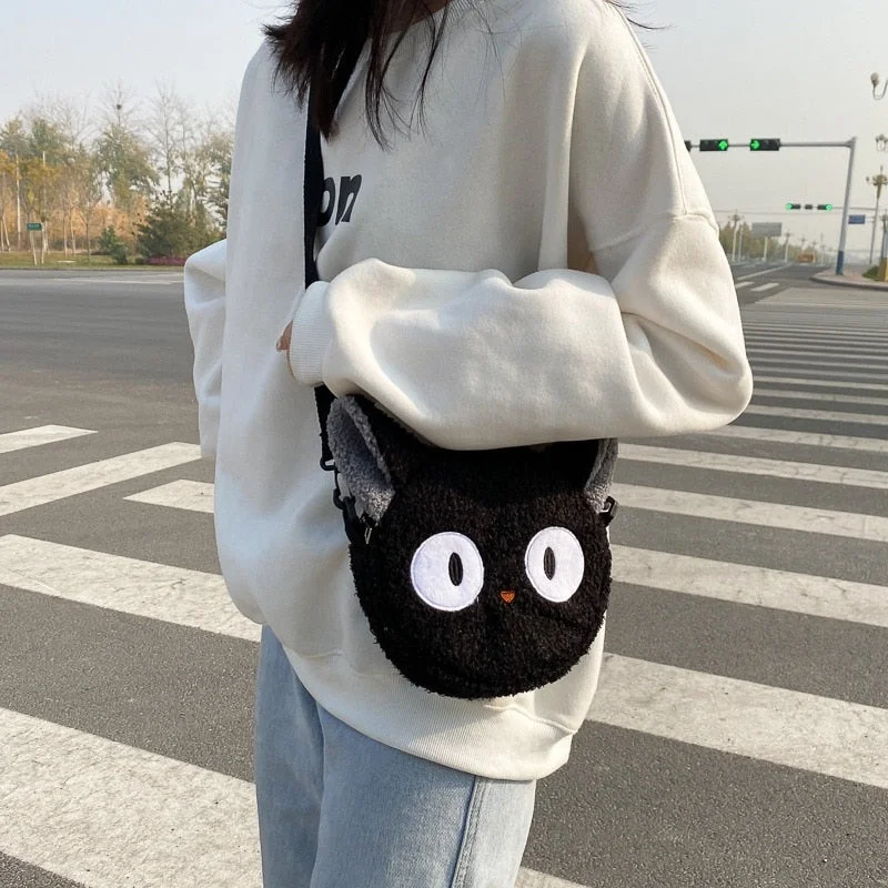 Crossbody for mountain trips-Japanese Style Kawaii Bag Women Cartoon Plush Shoulder Bag for Women 2022 New Crossbody Bag Small Phone&Purse Bag Bolsa Feminina