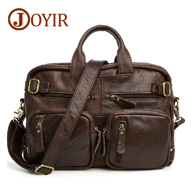 Duffle Bags affordable-Joyir Designer Handbags Genuine Leather Travel Bag Men Travel Bags Vintage Luggage Large Duffle Bag