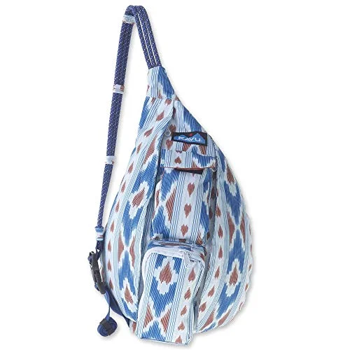 Crossbody for party essentials-KAVU Mini Rope Sling Bag Polyester Crossbody Backpack - River Ikat