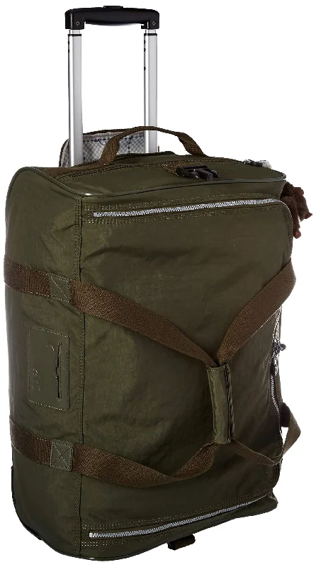 Duffle Bags for repairs-Kipling Unisex-Adult's Discover Small Wheeled Duffle Bag, Jaded Green