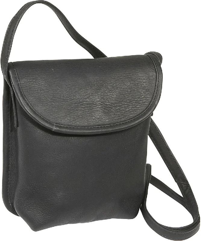 Crossbody with firm strap-Ledonne Leather Magnetic Flap Mini Crossbody