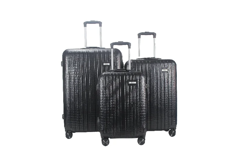 Suitcase with extra durability-Mirage Danae 3 Piece Hardside Spinner Luggage Set