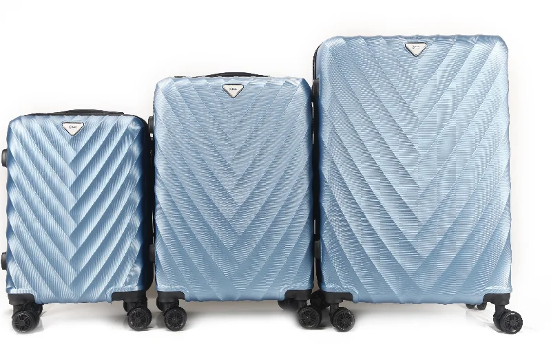 Suitcase for long flights-Mirage Ryan 3 Piece Hardside Spinner Luggage Set