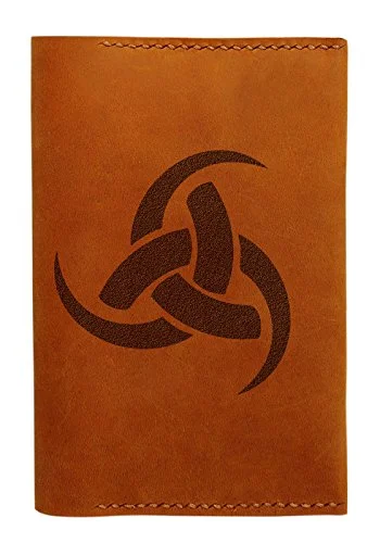 Suitcase with durable fabric-Odin Triple Horn Handmade Genuine Leather Passport Holder Case Hlt_01