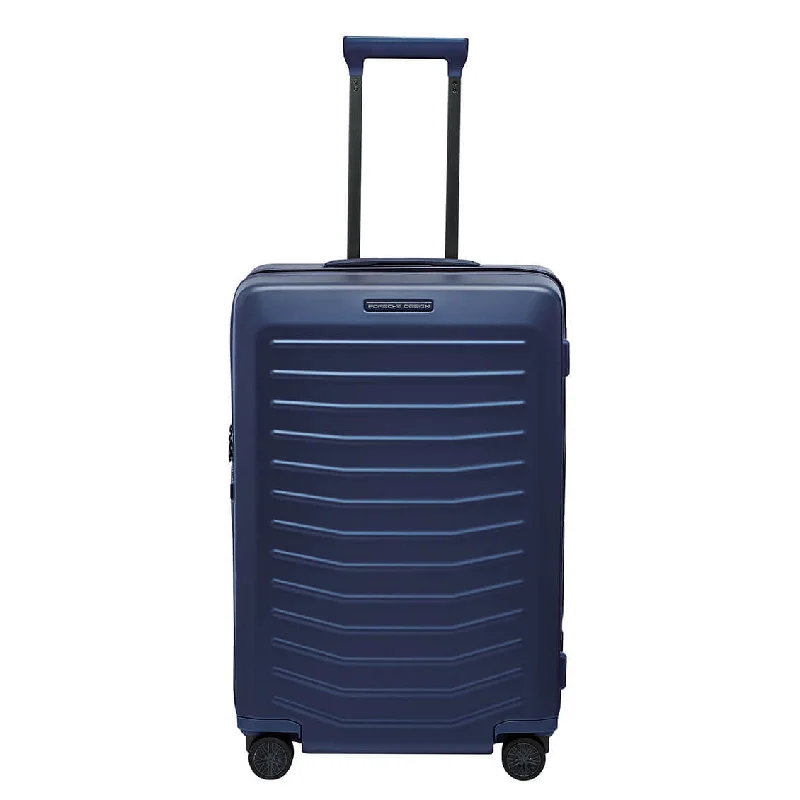 Suitcase with sleek handles-Porsche Design Roadster Hardside 27" Spinner Expandable - Matte Dark Blue