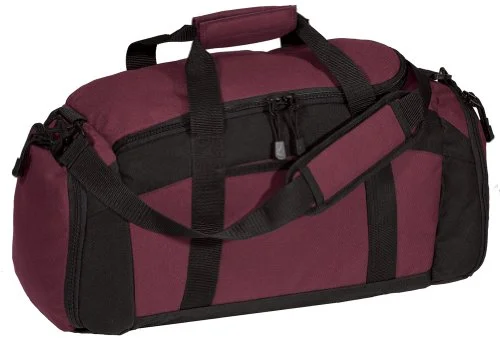 Suitcase for business trips-Port & Company Gym Bag, Maroon