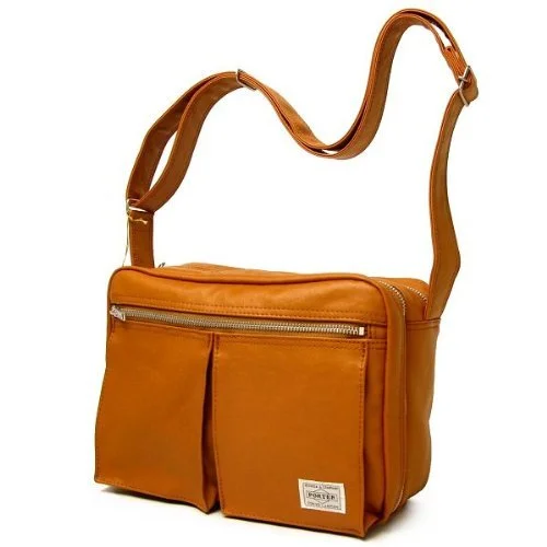 Suitcase with bright patterns-Porter Tanker / Shoulder Bag 08211 Camel / Yoshida Bag