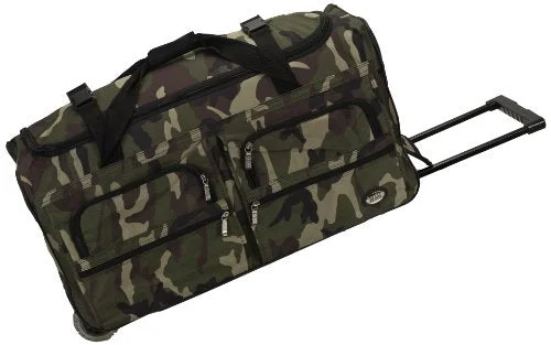 Duffle Bags for patterns-Rockland Luggage 30 Inch Rolling Duffle Bag, Camouflage, Medium