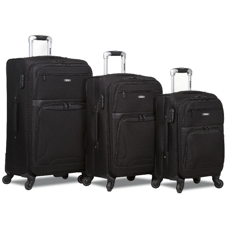 Suitcase for outdoor trips-Rolite Explorer 3-Piece Expandable Spinner Luggage Set