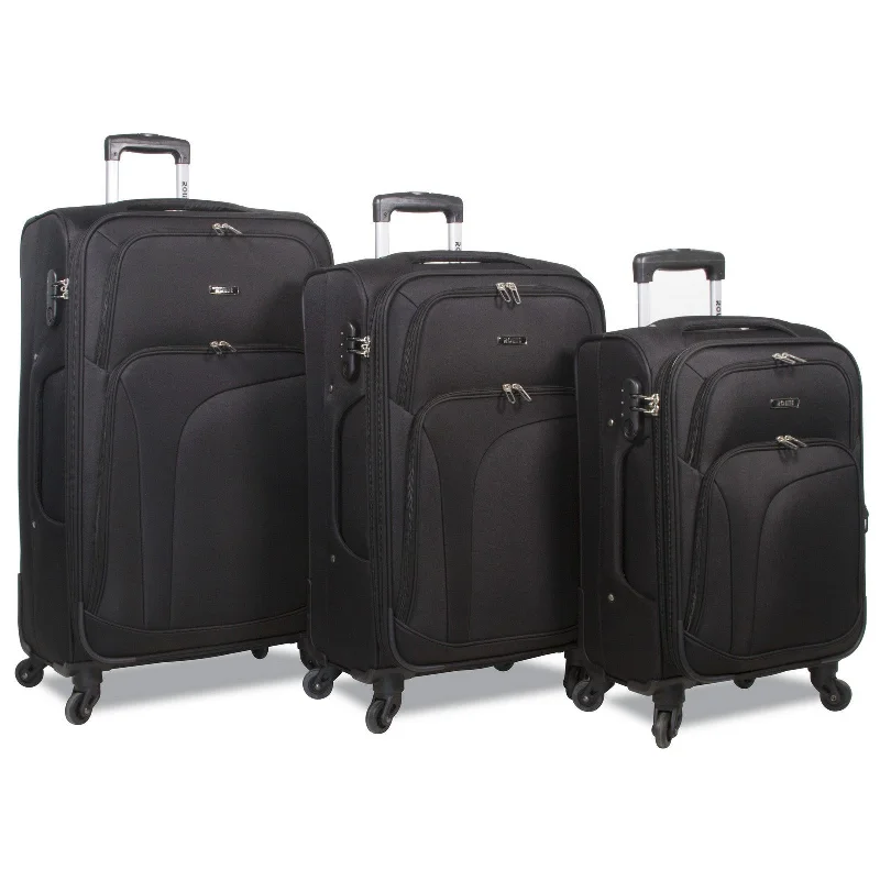 Suitcase with adjustable straps-Rolite Rover 3-Piece Spinner Expandable Luggage Set