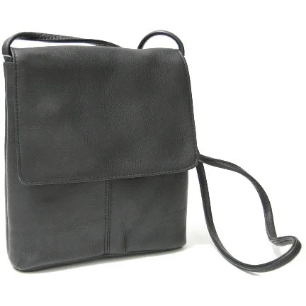 Crossbody for city life-Royce Leather Flap Over Crossbody Bag