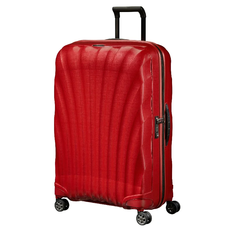 Suitcase for lightweight travel-Samsonite Black Label C-Lite Large Spinner Chili Red