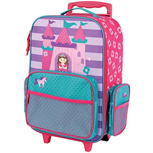 Suitcase with padded interior-Stephen Joseph Classic Rolling Luggage, Princess