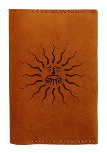 Suitcase with large capacity-Sun Tattoo Handmade Genuine Leather Passport Holder Case Hlt_01