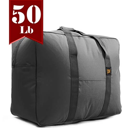 Duffle Bags for shipping containers-Travel Duffle Bag Bolsa Maleta de Lona 50 Lb Capacity Luggage Tote (Black)