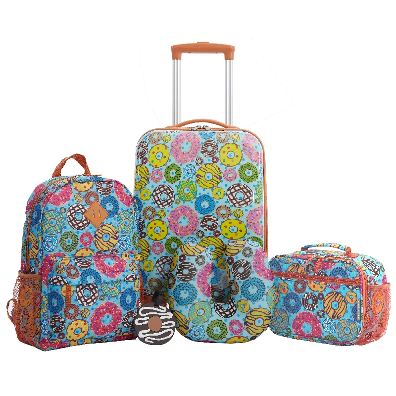 Suitcase for city explorers-Travelers Club Donut 5 Piece Luggage Set